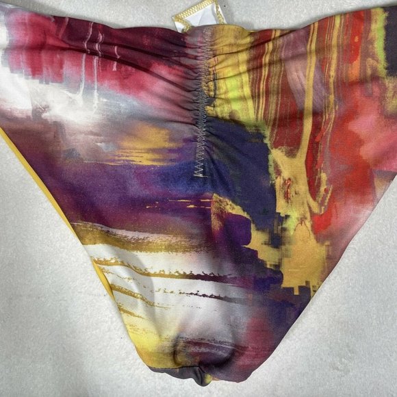NEW Becca Maestro Reversible Yellow Bikini Bottoms Medium - Picture 11 of 12